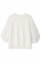 【アドーア/ADORE】のブライトストレッチニット 人気、トレンドファッション・服の通販 founy(ファニー) ファッション Fashion レディースファッション Fashion for Women トップス・カットソー Cut & Sew Tops ニット Knit Tops & Sweaters カジュアルプルオーバー・ニットトップス Pullovers & Knit Tops / Casual Pullovers エレガント 上品 Elegant シンプル Simple, Minimal スリーブ Sleeve, Long Sleeve / Short Sleeve ドッキング Docking, Mixed Material フォルム Silhouette, Form thumbnail ホワイト|ID: prp329100004427303 ipo3291000000032813868