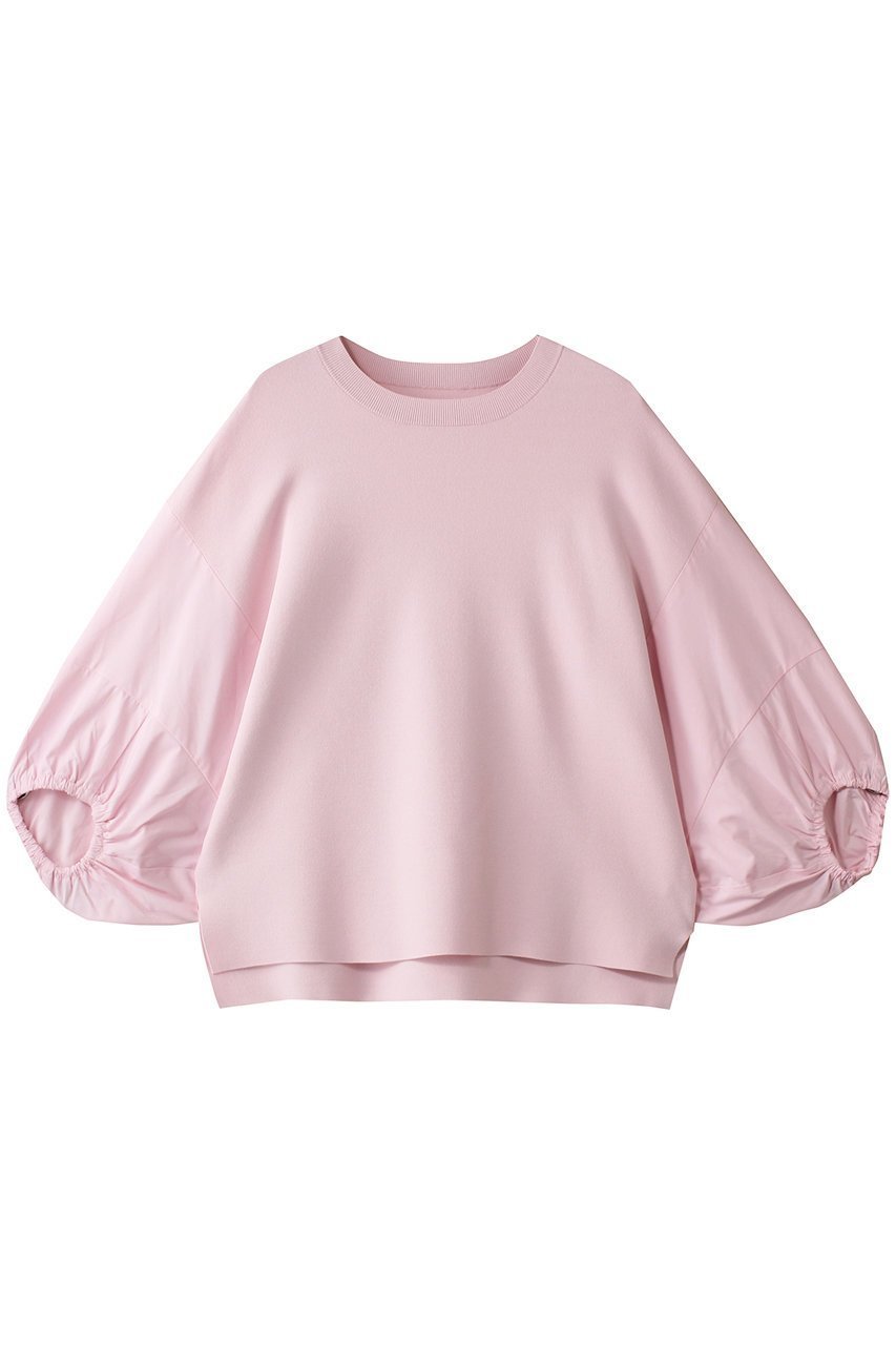 【アドーア/ADORE】のブライトストレッチニット インテリア・キッズ・メンズ・レディースファッション・服の通販 founy(ファニー) 　ファッション　Fashion　レディースファッション　Fashion for Women　トップス・カットソー　Cut & Sew Tops　ニット　Knit Tops & Sweaters　カジュアルプルオーバー・ニットトップス　Pullovers & Knit Tops / Casual Pullovers　エレガント 上品　Elegant　シンプル　Simple, Minimal　スリーブ　Sleeve, Long Sleeve / Short Sleeve　ドッキング　Docking, Mixed Material　フォルム　Silhouette, Form　ピンク|ID: prp329100004427303 ipo3291000000032813869