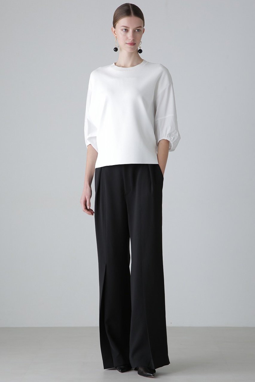 【アドーア/ADORE】のブライトストレッチニット 人気、トレンドファッション・服の通販 founy(ファニー) 　ファッション　Fashion　レディースファッション　Fashion for Women　トップス・カットソー　Cut & Sew Tops　ニット　Knit Tops & Sweaters　カジュアルプルオーバー・ニットトップス　Pullovers & Knit Tops / Casual Pullovers　エレガント 上品　Elegant　シンプル　Simple, Minimal　スリーブ　Sleeve, Long Sleeve / Short Sleeve　ドッキング　Docking, Mixed Material　フォルム　Silhouette, Form　other-6|ID: prp329100004427303 ipo3291000000032813874