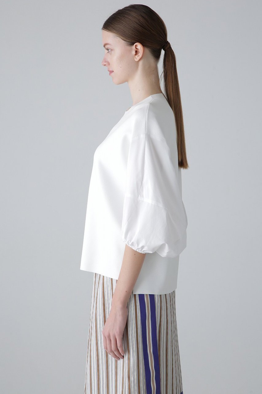【アドーア/ADORE】のブライトストレッチニット 人気、トレンドファッション・服の通販 founy(ファニー) 　ファッション　Fashion　レディースファッション　Fashion for Women　トップス・カットソー　Cut & Sew Tops　ニット　Knit Tops & Sweaters　カジュアルプルオーバー・ニットトップス　Pullovers & Knit Tops / Casual Pullovers　エレガント 上品　Elegant　シンプル　Simple, Minimal　スリーブ　Sleeve, Long Sleeve / Short Sleeve　ドッキング　Docking, Mixed Material　フォルム　Silhouette, Form　other-8|ID: prp329100004427303 ipo3291000000032813876