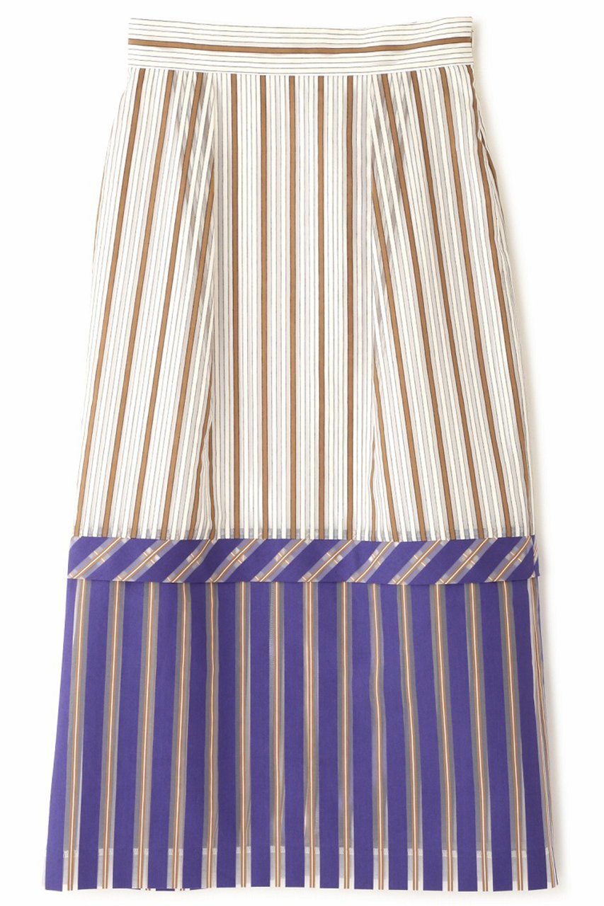 【アドーア/ADORE】のミックスストライプスカート 人気、トレンドファッション・服の通販 founy(ファニー) 　ファッション　Fashion　レディースファッション　Fashion for Women　スカート　Skirts　ロングスカート　Long Skirts / Maxi & Midi Skirts　おすすめ　Recommended / Our Picks　エレガント 上品　Elegant　シアー　Sheer, See-Through　ストライプ　Stripe, Striped Pattern　セットアップ　Set-Up, Coordinated Outfit　ティアードスカート　Tiered Skirt, Flounced Skirt　パターン　Pattern, Design Print　ロング　Long, Long-Length　再入荷　Restock / Back in Stock　 other-1|ID: prp329100004427305 ipo3291000000034989154