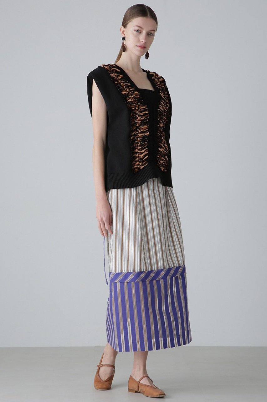 【アドーア/ADORE】のミックスストライプスカート 人気、トレンドファッション・服の通販 founy(ファニー) 　ファッション　Fashion　レディースファッション　Fashion for Women　スカート　Skirts　ロングスカート　Long Skirts / Maxi & Midi Skirts　おすすめ　Recommended / Our Picks　エレガント 上品　Elegant　シアー　Sheer, See-Through　ストライプ　Stripe, Striped Pattern　セットアップ　Set-Up, Coordinated Outfit　ティアードスカート　Tiered Skirt, Flounced Skirt　パターン　Pattern, Design Print　ロング　Long, Long-Length　再入荷　Restock / Back in Stock　other-7|ID: prp329100004427305 ipo3291000000034989162