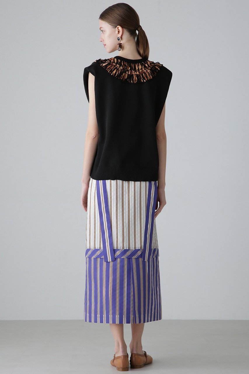 【アドーア/ADORE】のミックスストライプスカート 人気、トレンドファッション・服の通販 founy(ファニー) 　ファッション　Fashion　レディースファッション　Fashion for Women　スカート　Skirts　ロングスカート　Long Skirts / Maxi & Midi Skirts　おすすめ　Recommended / Our Picks　エレガント 上品　Elegant　シアー　Sheer, See-Through　ストライプ　Stripe, Striped Pattern　セットアップ　Set-Up, Coordinated Outfit　ティアードスカート　Tiered Skirt, Flounced Skirt　パターン　Pattern, Design Print　ロング　Long, Long-Length　再入荷　Restock / Back in Stock　other-8|ID: prp329100004427305 ipo3291000000034989164