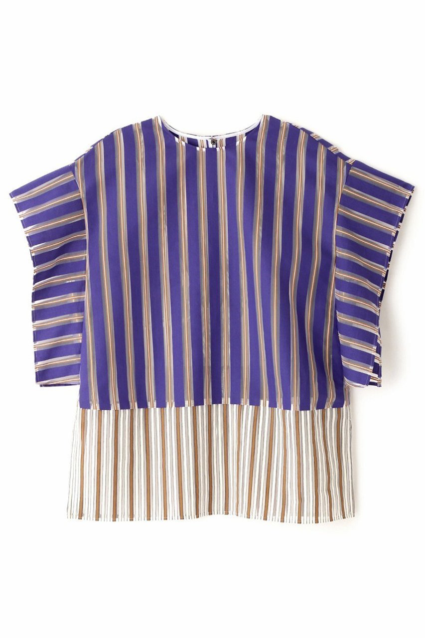 【アドーア/ADORE】のミックスストライプブラウス 人気、トレンドファッション・服の通販 founy(ファニー) 　ファッション　Fashion　レディースファッション　Fashion for Women　トップス・カットソー　Cut & Sew Tops　シャツ・ブラウス・オフィスカジュアル　Elegant Blouses & Button-Ups　おすすめ　Recommended / Our Picks　シアー　Sheer, See-Through　ショート　Short, Short Length　ストライプ　Stripe, Striped Pattern　スリーブ　Sleeve, Long Sleeve / Short Sleeve　セットアップ　Set-Up, Coordinated Outfit　パターン　Pattern, Design Print　モダン　Modern, Contemporary　 other-1|ID: prp329100004427306 ipo3291000000032908306