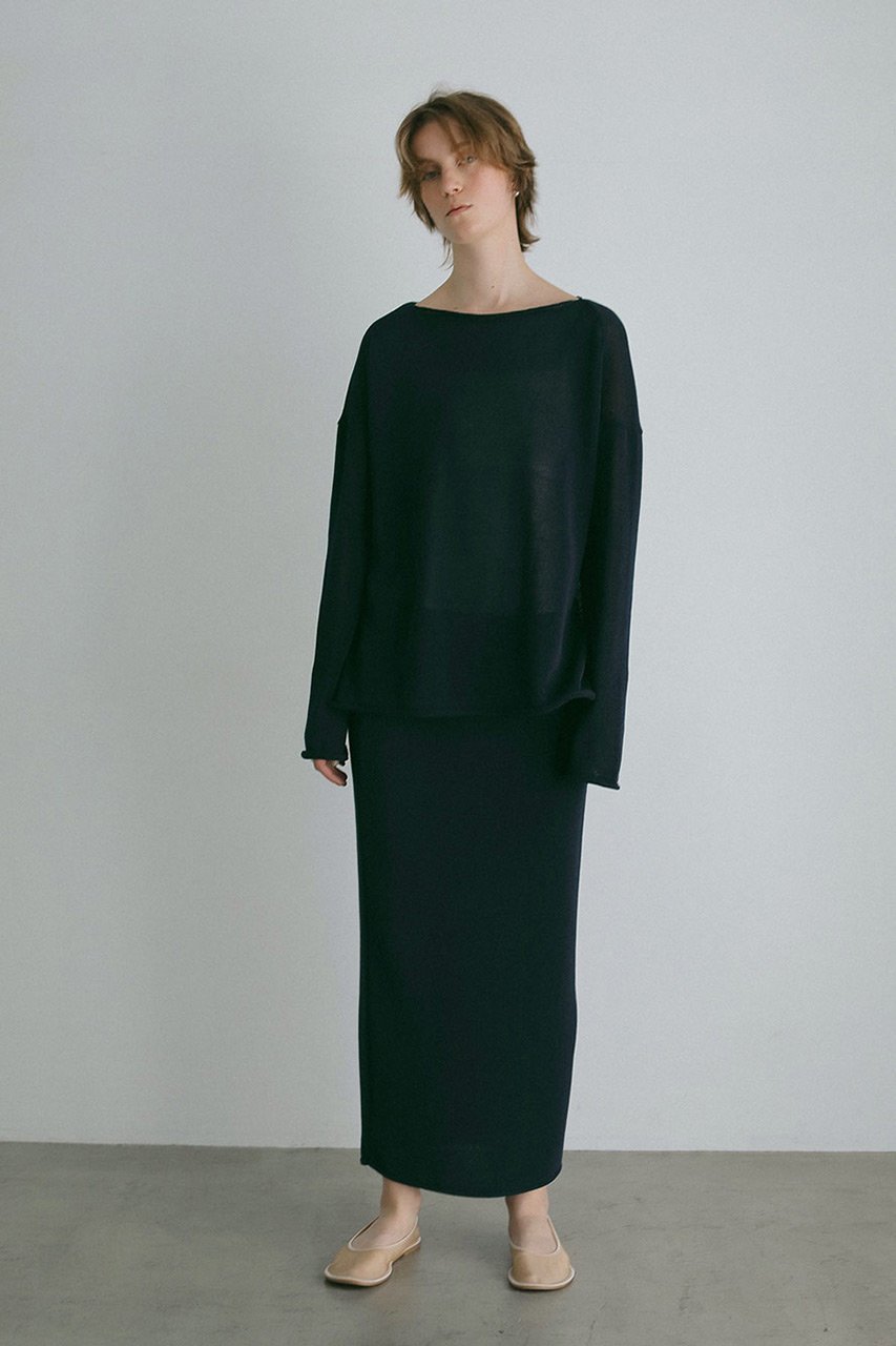 【ハー/HER.】のペーパー混ニットスカート 人気、トレンドファッション・服の通販 founy(ファニー) 　ファッション　Fashion　レディースファッション　Fashion for Women　スカート　Skirts　ロングスカート　Long Skirts / Maxi & Midi Skirts　おすすめ　Recommended / Our Picks　セットアップ　Set-Up, Coordinated Outfit　ペーパー　Paper, Kraft Paper　リラックス　Relax, Relaxed Fit　ロング　Long, Long-Length　other-8|ID: prp329100004428637 ipo3291000000032824836