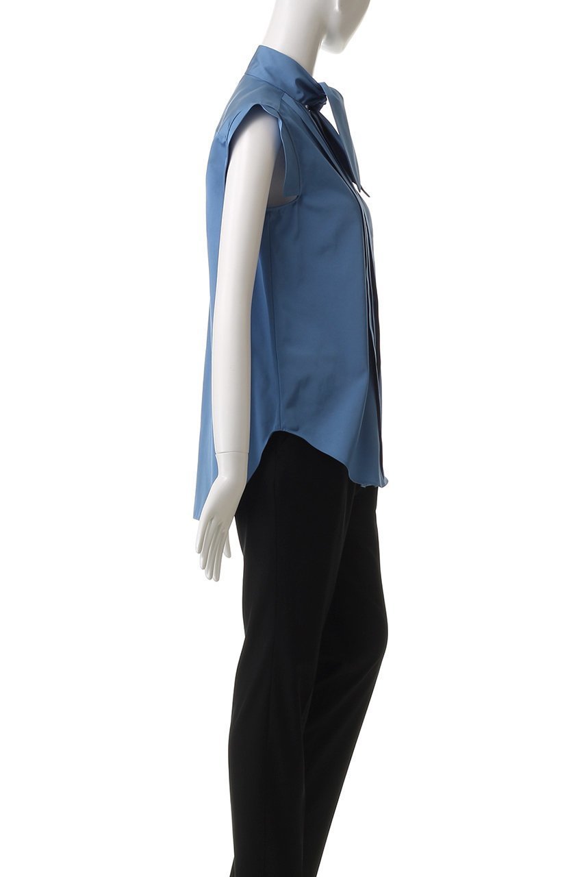 【エムフィル/M Fil】のトリアセテート コットン グログラン フロントタックボウタイブラウス 人気、トレンドファッション・服の通販 founy(ファニー) 　ファッション　Fashion　レディースファッション　Fashion for Women　トップス・カットソー　Cut & Sew Tops　キャミソール&ノースリーブ　Camisoles & Sleeveless Tops　シャツ・ブラウス・オフィスカジュアル　Elegant Blouses & Button-Ups　インナー　Innerwear　グログラン　Grosgrain, Grosgrain Ribbon　ジャケット　Jacket, Outerwear　ノースリーブ　Sleeveless, No-Sleeve　フロント　Front, Front Design　エレガント 上品　Elegant　other-3|ID: prp329100004428655 ipo3291000000032844349