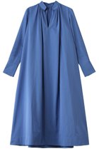 【エムフィル/M Fil】のトリアセテート コットン グログラン スキッパーロングフレア ワンピース ブルー|ID: prp329100004428656 ipo3291000000032867815