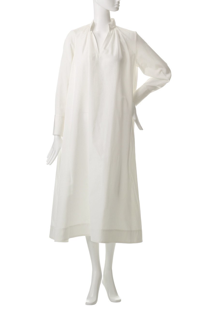 【エムフィル/M Fil】のトリアセテート コットン グログラン スキッパーロングフレア ワンピース 人気、トレンドファッション・服の通販 founy(ファニー) 　ファッション　Fashion　レディースファッション　Fashion for Women　ワンピース　Dresses　チュニック　Tunic Tops & Dresses　ギャザー　Gathered, Ruffled　グログラン　Grosgrain, Grosgrain Ribbon　シンプル　Simple, Minimal　チュニック　Tunic, Long Top　フレア　Flare, Flared　モダン　Modern, Contemporary　ロング　Long, Long-Length　other-2|ID: prp329100004428656 ipo3291000000035690333