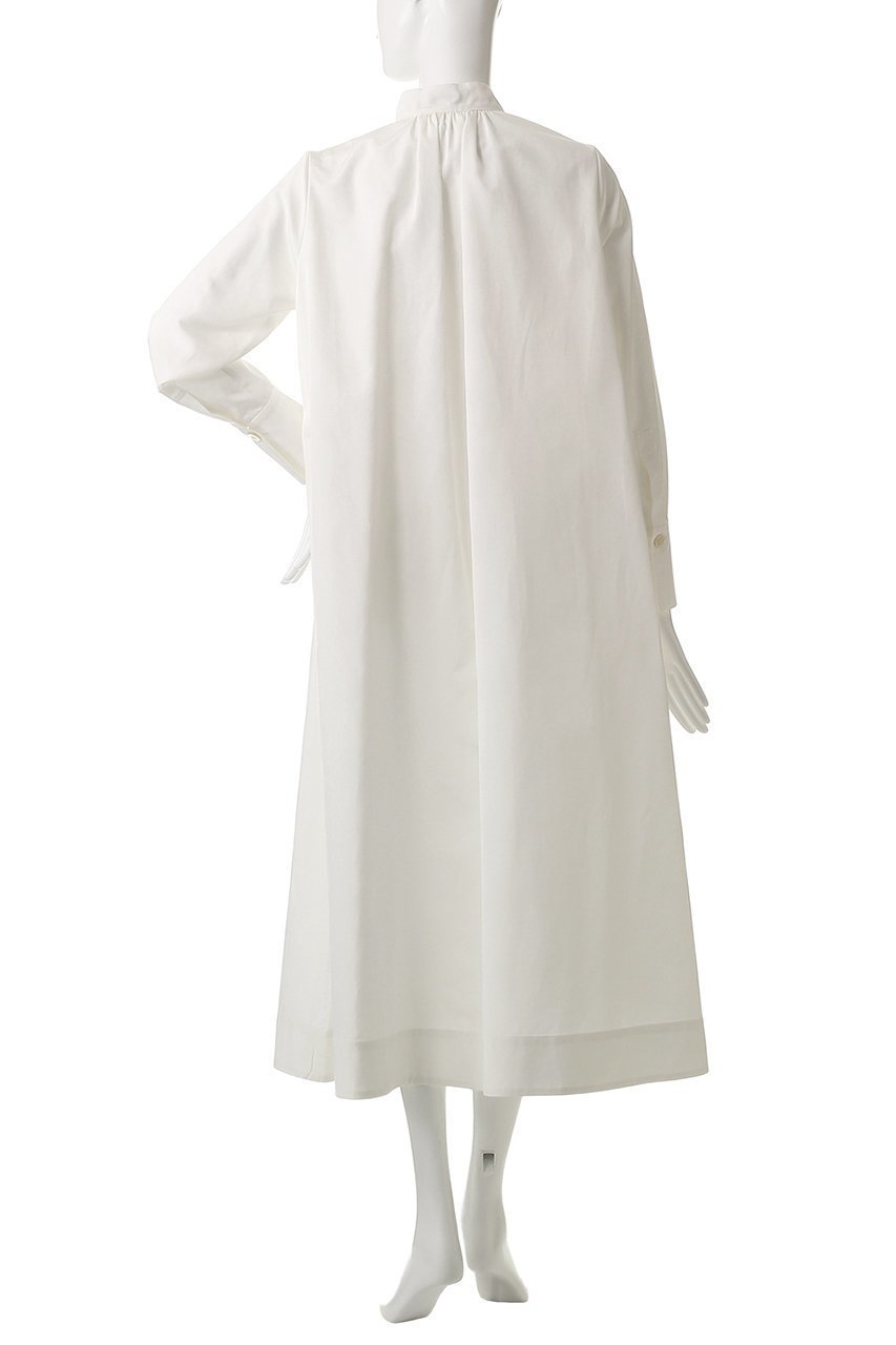 【エムフィル/M Fil】のトリアセテート コットン グログラン スキッパーロングフレア ワンピース 人気、トレンドファッション・服の通販 founy(ファニー) 　ファッション　Fashion　レディースファッション　Fashion for Women　ワンピース　Dresses　チュニック　Tunic Tops & Dresses　ギャザー　Gathered, Ruffled　グログラン　Grosgrain, Grosgrain Ribbon　シンプル　Simple, Minimal　チュニック　Tunic, Long Top　フレア　Flare, Flared　モダン　Modern, Contemporary　ロング　Long, Long-Length　other-4|ID: prp329100004428656 ipo3291000000035690335