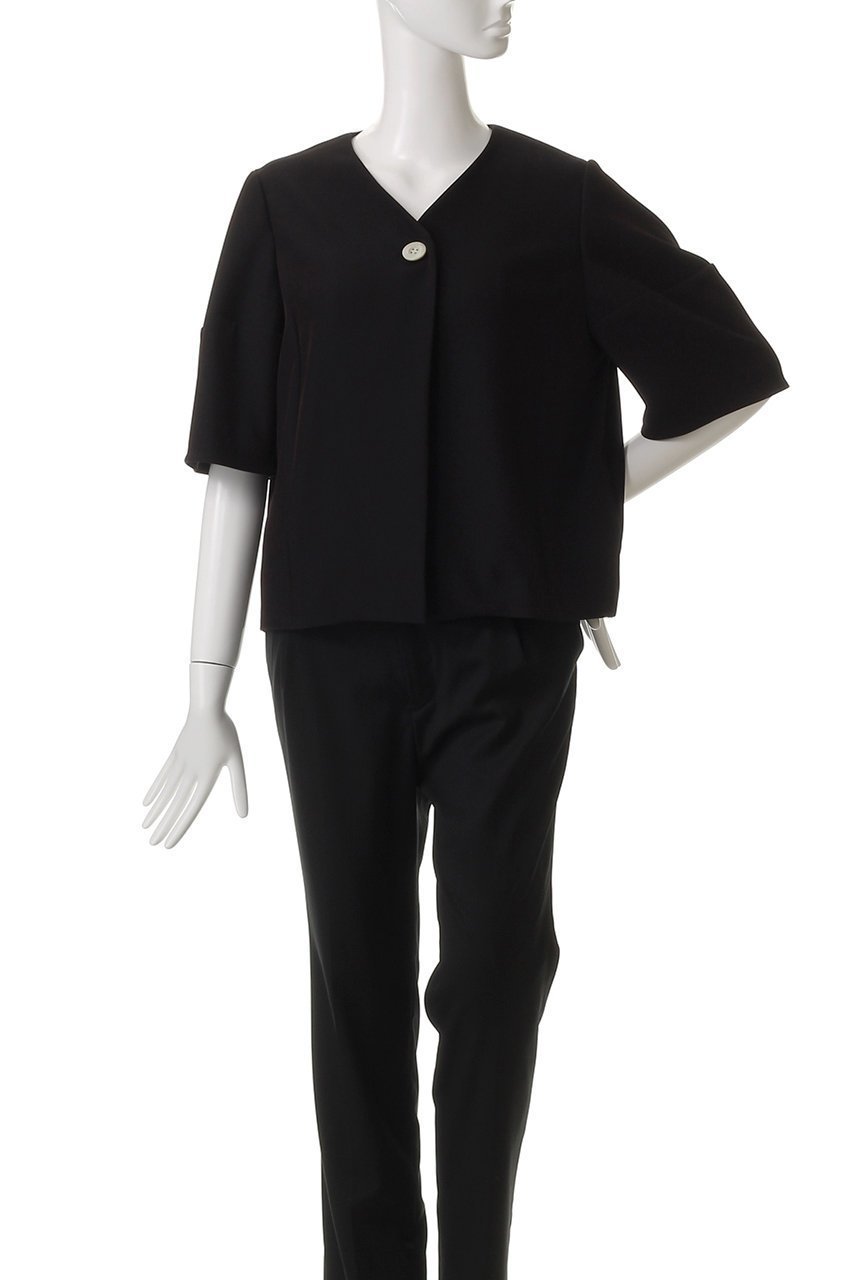 【エムフィル/M Fil】のトリアセボディシェル コクーンスリーブショートジャケット 人気、トレンドファッション・服の通販 founy(ファニー) 　ファッション　Fashion　レディースファッション　Fashion for Women　アウター　Coat / Outerwear Collection　レディースジャケット・軽アウター　Jackets　ショート　Short, Short Length　シンプル　Simple, Minimal　ジャケット　Jacket, Outerwear　スカーフ　Scarf, Neckwear　ネックレス　Necklace, Pendant Necklace　モダン　Modern, Contemporary　エレガント 上品　Elegant　夏　Summer　春　Spring　S/S・春夏　SS, Spring/Summer, Warm Season　other-2|ID: prp329100004428660 ipo3291000000032951796