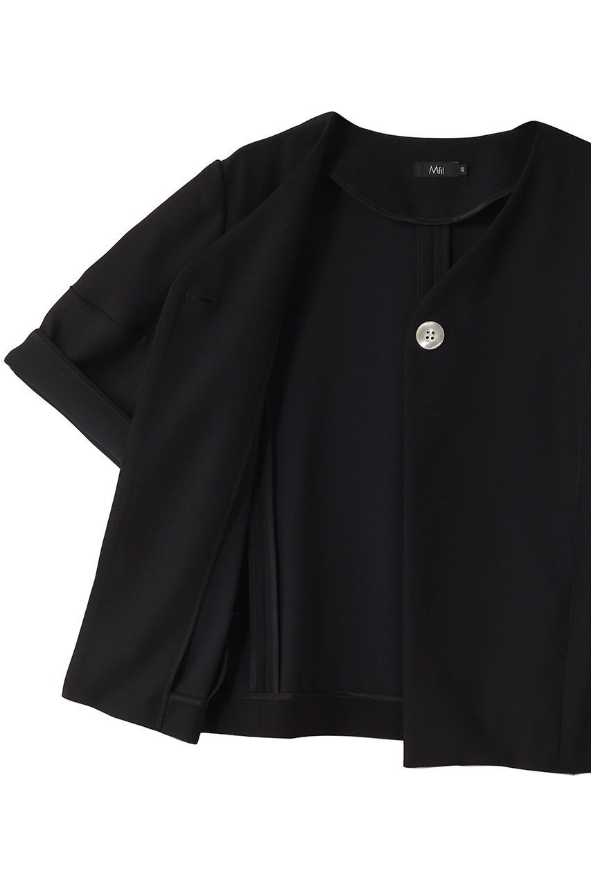 【エムフィル/M Fil】のトリアセボディシェル コクーンスリーブショートジャケット 人気、トレンドファッション・服の通販 founy(ファニー) 　ファッション　Fashion　レディースファッション　Fashion for Women　アウター　Coat / Outerwear Collection　レディースジャケット・軽アウター　Jackets　ショート　Short, Short Length　シンプル　Simple, Minimal　ジャケット　Jacket, Outerwear　スカーフ　Scarf, Neckwear　ネックレス　Necklace, Pendant Necklace　モダン　Modern, Contemporary　エレガント 上品　Elegant　夏　Summer　春　Spring　S/S・春夏　SS, Spring/Summer, Warm Season　other-6|ID: prp329100004428660 ipo3291000000032951810