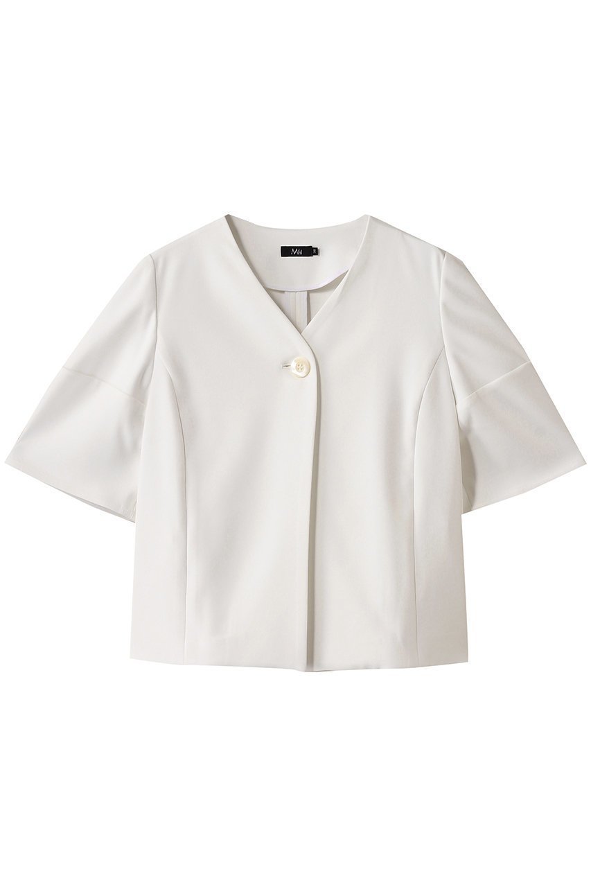 【エムフィル/M Fil】のトリアセボディシェル コクーンスリーブショートジャケット 人気、トレンドファッション・服の通販 founy(ファニー) 　ファッション　Fashion　レディースファッション　Fashion for Women　アウター　Coat / Outerwear Collection　レディースジャケット・軽アウター　Jackets　ショート　Short, Short Length　シンプル　Simple, Minimal　ジャケット　Jacket, Outerwear　スカーフ　Scarf, Neckwear　ネックレス　Necklace, Pendant Necklace　モダン　Modern, Contemporary　エレガント 上品　Elegant　夏　Summer　春　Spring　S/S・春夏　SS, Spring/Summer, Warm Season　 other-1|ID: prp329100004428660 ipo3291000000034956255