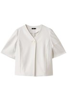 【エムフィル/M Fil】のトリアセボディシェル コクーンスリーブショートジャケット 人気、トレンドファッション・服の通販 founy(ファニー) ファッション Fashion レディースファッション Fashion for Women アウター Coat / Outerwear Collection レディースジャケット・軽アウター Jackets ショート Short, Short Length シンプル Simple, Minimal ジャケット Jacket, Outerwear スカーフ Scarf, Neckwear ネックレス Necklace, Pendant Necklace モダン Modern, Contemporary エレガント 上品 Elegant 夏 Summer 春 Spring S/S・春夏 SS, Spring/Summer, Warm Season thumbnail オフホワイト|ID: prp329100004428660 ipo3291000000034956257