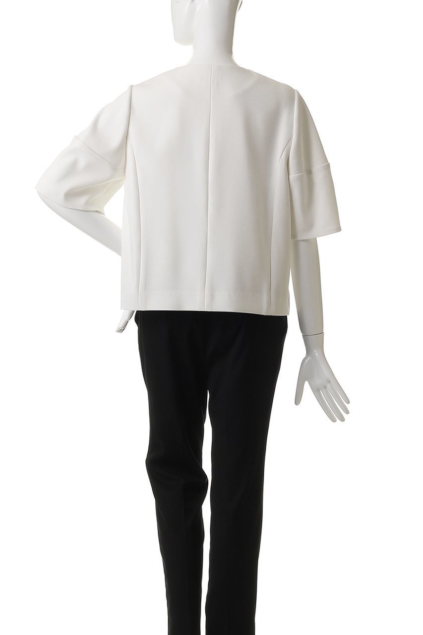 【エムフィル/M Fil】のトリアセボディシェル コクーンスリーブショートジャケット 人気、トレンドファッション・服の通販 founy(ファニー) 　ファッション　Fashion　レディースファッション　Fashion for Women　アウター　Coat / Outerwear Collection　レディースジャケット・軽アウター　Jackets　ショート　Short, Short Length　シンプル　Simple, Minimal　ジャケット　Jacket, Outerwear　スカーフ　Scarf, Neckwear　ネックレス　Necklace, Pendant Necklace　モダン　Modern, Contemporary　エレガント 上品　Elegant　夏　Summer　春　Spring　S/S・春夏　SS, Spring/Summer, Warm Season　other-4|ID: prp329100004428660 ipo3291000000034956263