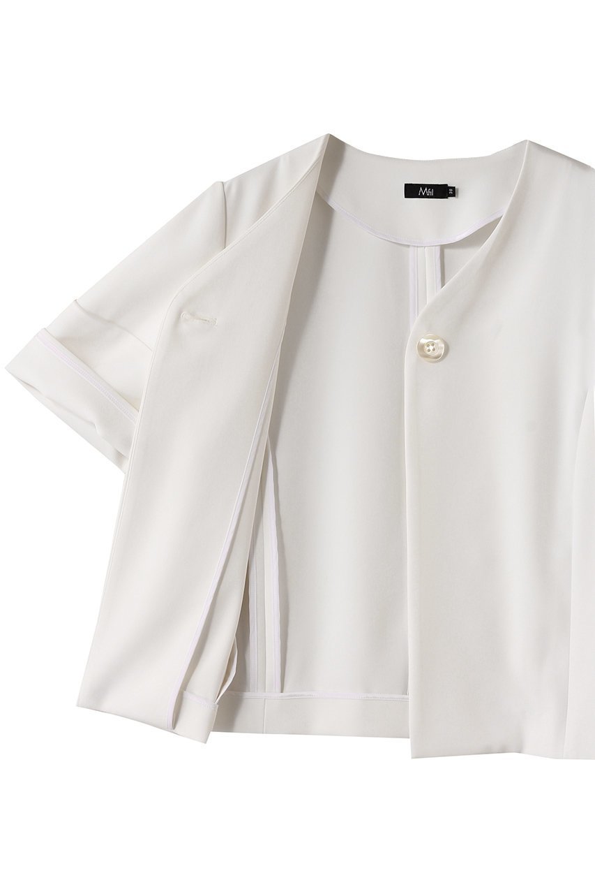 【エムフィル/M Fil】のトリアセボディシェル コクーンスリーブショートジャケット 人気、トレンドファッション・服の通販 founy(ファニー) 　ファッション　Fashion　レディースファッション　Fashion for Women　アウター　Coat / Outerwear Collection　レディースジャケット・軽アウター　Jackets　ショート　Short, Short Length　シンプル　Simple, Minimal　ジャケット　Jacket, Outerwear　スカーフ　Scarf, Neckwear　ネックレス　Necklace, Pendant Necklace　モダン　Modern, Contemporary　エレガント 上品　Elegant　夏　Summer　春　Spring　S/S・春夏　SS, Spring/Summer, Warm Season　other-6|ID: prp329100004428660 ipo3291000000034956265