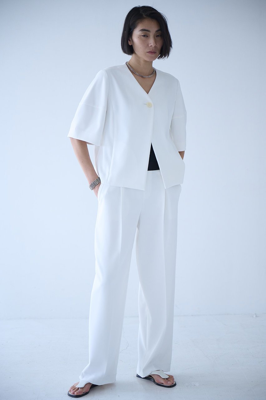 【エムフィル/M Fil】のトリアセボディシェル コクーンスリーブショートジャケット 人気、トレンドファッション・服の通販 founy(ファニー) 　ファッション　Fashion　レディースファッション　Fashion for Women　アウター　Coat / Outerwear Collection　レディースジャケット・軽アウター　Jackets　ショート　Short, Short Length　シンプル　Simple, Minimal　ジャケット　Jacket, Outerwear　スカーフ　Scarf, Neckwear　ネックレス　Necklace, Pendant Necklace　モダン　Modern, Contemporary　エレガント 上品　Elegant　夏　Summer　春　Spring　S/S・春夏　SS, Spring/Summer, Warm Season　other-8|ID: prp329100004428660 ipo3291000000034956268