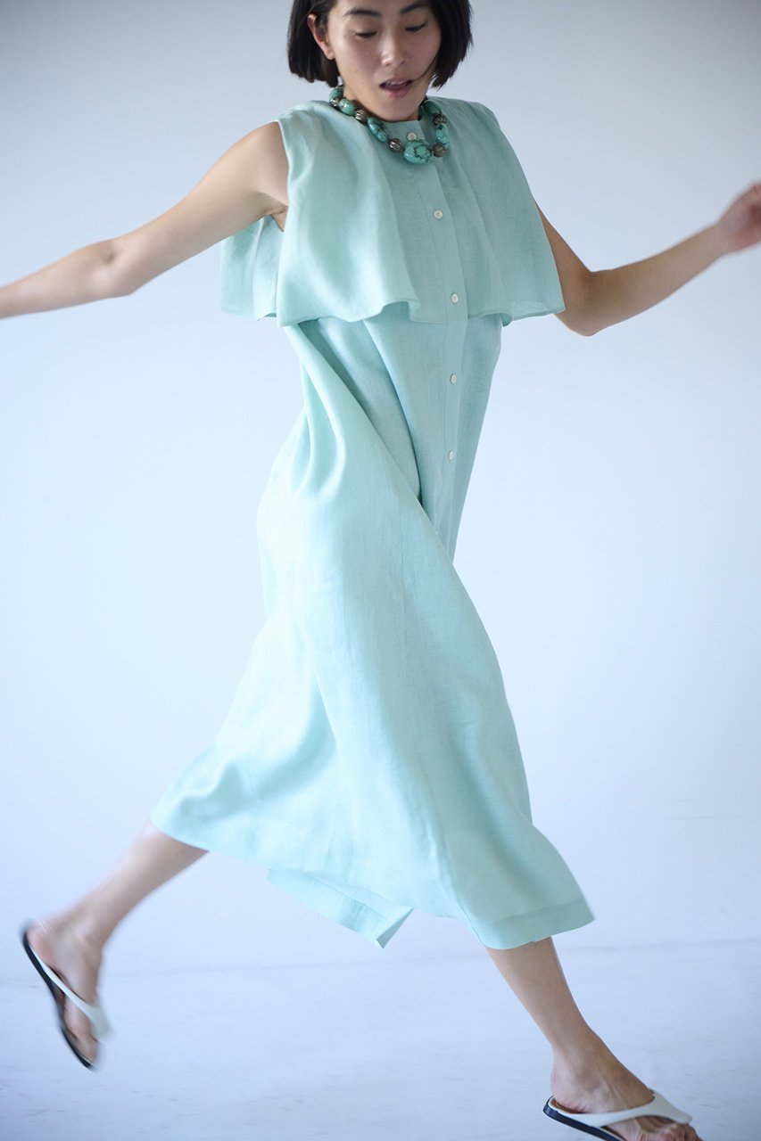 【エムフィル/M Fil】のナチュラルリネン フレアーヨークワンピース 人気、トレンドファッション・服の通販 founy(ファニー) 　ファッション　Fashion　レディースファッション　Fashion for Women　ワンピース　Dresses　チュニック　Tunic Tops & Dresses　シンプル　Simple, Minimal　チュニック　Tunic, Long Top　フレア　Flare, Flared　リネン　Linen, Linen Fabric　リラックス　Relax, Relaxed Fit　ロング　Long, Long-Length　夏　Summer　旅行　Travel　春　Spring　S/S・春夏　SS, Spring/Summer, Warm Season　other-6|ID: prp329100004428661 ipo3291000000032871064