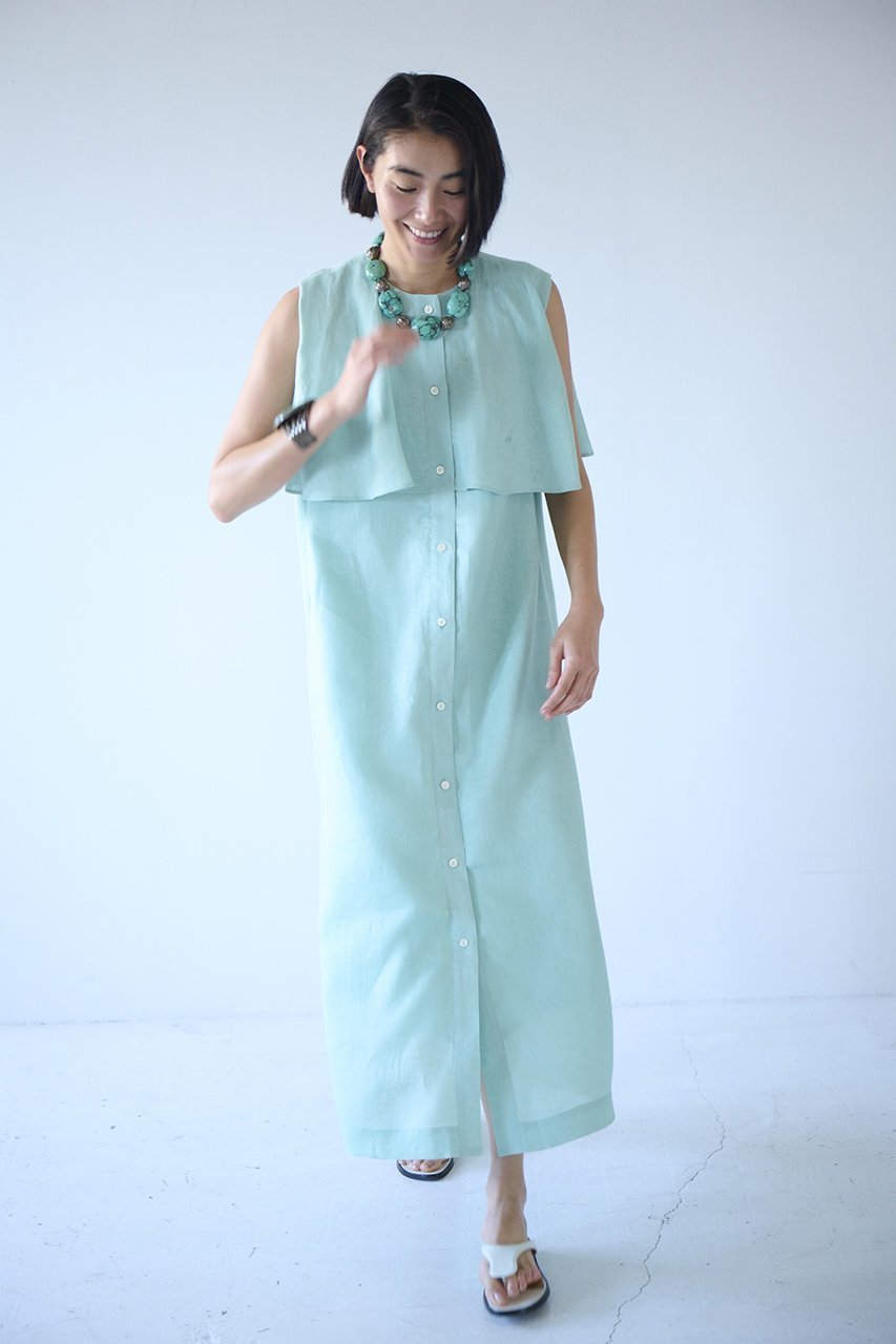 【エムフィル/M Fil】のナチュラルリネン フレアーヨークワンピース 人気、トレンドファッション・服の通販 founy(ファニー) 　ファッション　Fashion　レディースファッション　Fashion for Women　ワンピース　Dresses　チュニック　Tunic Tops & Dresses　シンプル　Simple, Minimal　チュニック　Tunic, Long Top　フレア　Flare, Flared　リネン　Linen, Linen Fabric　リラックス　Relax, Relaxed Fit　ロング　Long, Long-Length　夏　Summer　旅行　Travel　春　Spring　S/S・春夏　SS, Spring/Summer, Warm Season　other-7|ID: prp329100004428661 ipo3291000000032871069