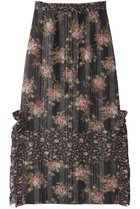 【ルール ロジェット/leur logette】のビンテージローズコットンプリントスカート ブラック|ID: prp329100004430175 ipo3291000000032824776