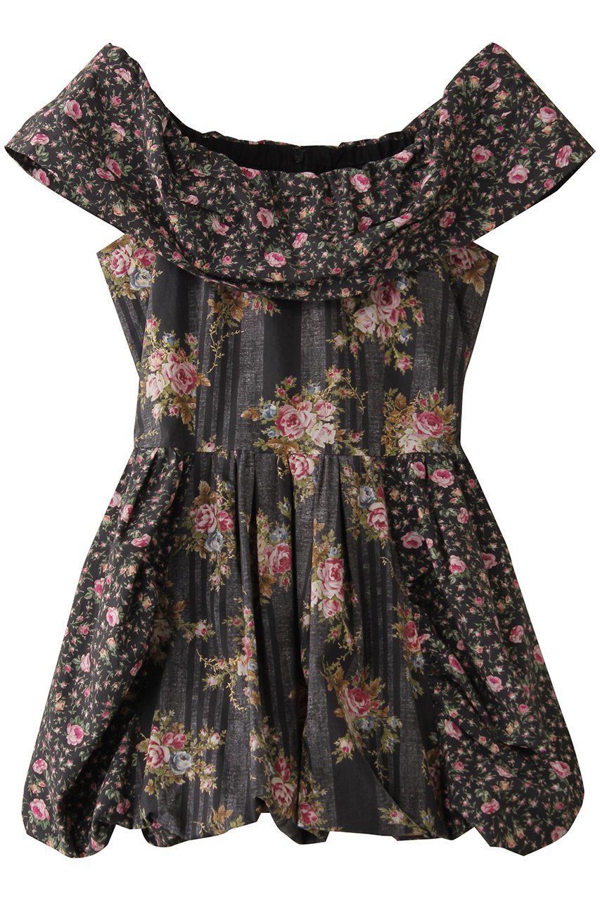 【ルール ロジェット/leur logette】のビンテージローズコットンプリントトップ 人気、トレンドファッション・服の通販 founy(ファニー) 　ファッション　Fashion　レディースファッション　Fashion for Women　トップス・カットソー　Cut & Sew Tops　シャツ・ブラウス・オフィスカジュアル　Elegant Blouses & Button-Ups　オケージョン　Occasion Wear　グリッター　Glitter, Sparkle　ショート　Short, Short Length　スリーブ　Sleeve, Long Sleeve / Short Sleeve　プリント　Print, Printed Pattern　ボトム　Bottoms, Lower Wear　モチーフ　Motif, Design Theme　ヴィンテージ　Vintage Style　 other-1|ID: prp329100004430176 ipo3291000000035822680