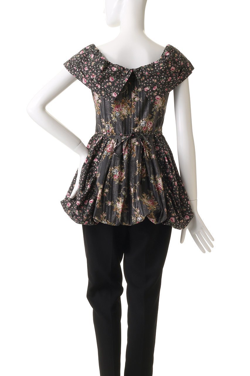 【ルール ロジェット/leur logette】のビンテージローズコットンプリントトップ 人気、トレンドファッション・服の通販 founy(ファニー) 　ファッション　Fashion　レディースファッション　Fashion for Women　トップス・カットソー　Cut & Sew Tops　シャツ・ブラウス・オフィスカジュアル　Elegant Blouses & Button-Ups　オケージョン　Occasion Wear　グリッター　Glitter, Sparkle　ショート　Short, Short Length　スリーブ　Sleeve, Long Sleeve / Short Sleeve　プリント　Print, Printed Pattern　ボトム　Bottoms, Lower Wear　モチーフ　Motif, Design Theme　ヴィンテージ　Vintage Style　other-4|ID: prp329100004430176 ipo3291000000035822684