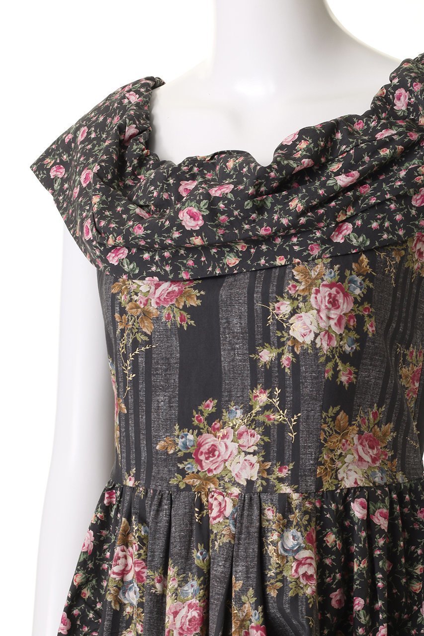 【ルール ロジェット/leur logette】のビンテージローズコットンプリントトップ 人気、トレンドファッション・服の通販 founy(ファニー) 　ファッション　Fashion　レディースファッション　Fashion for Women　トップス・カットソー　Cut & Sew Tops　シャツ・ブラウス・オフィスカジュアル　Elegant Blouses & Button-Ups　オケージョン　Occasion Wear　グリッター　Glitter, Sparkle　ショート　Short, Short Length　スリーブ　Sleeve, Long Sleeve / Short Sleeve　プリント　Print, Printed Pattern　ボトム　Bottoms, Lower Wear　モチーフ　Motif, Design Theme　ヴィンテージ　Vintage Style　other-5|ID: prp329100004430176 ipo3291000000035822685