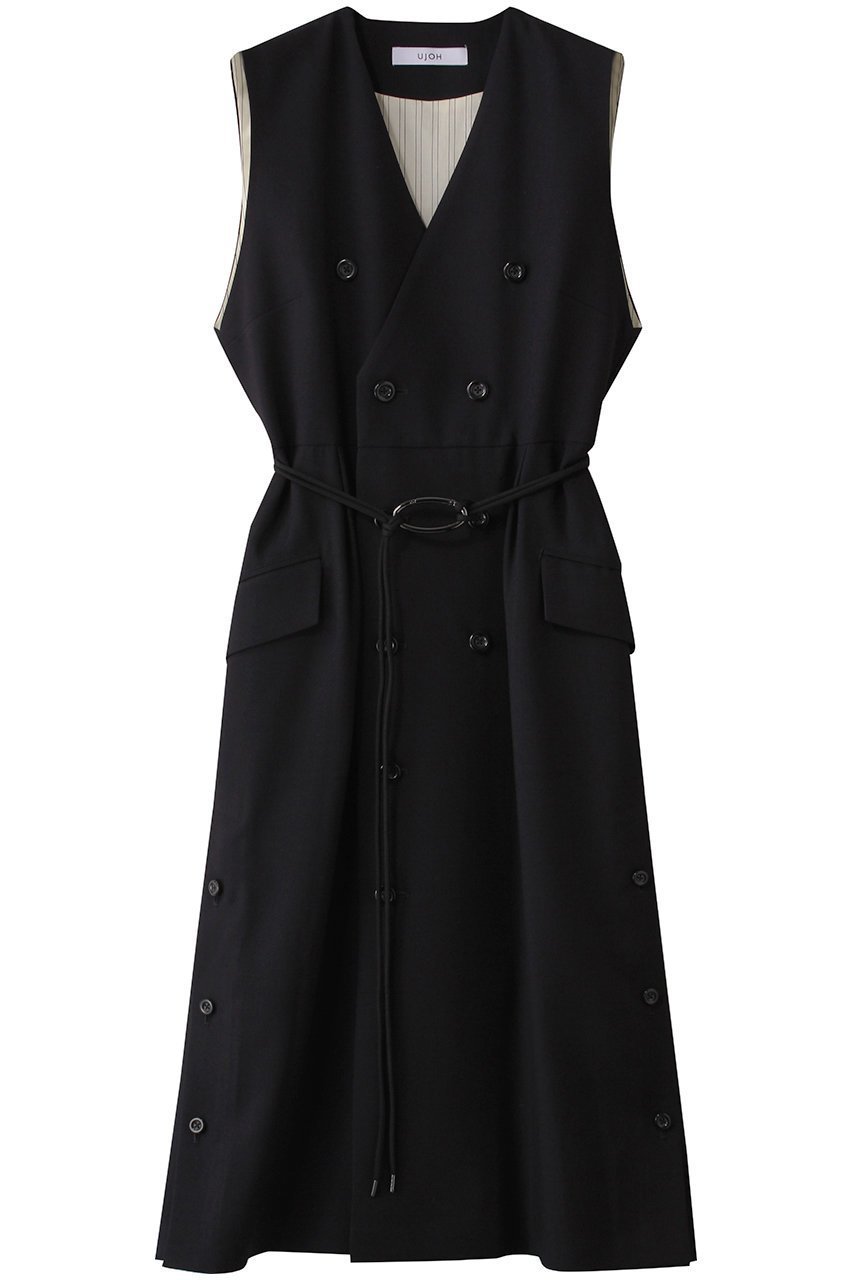 【ウジョー/Ujoh】のコード&ベルトロングドレス インテリア・キッズ・メンズ・レディースファッション・服の通販 founy(ファニー) 　ファッション　Fashion　レディースファッション　Fashion for Women　ワンピース　Dresses　フォーマル・パーティードレス・結婚式用ドレス　Elegant & Casual Dresses　チュニック　Tunic Tops & Dresses　ベルト&ウエストマーク　Belts & Waist Accessories　サングラス　Sunglasses, Shades　ジュエリー　Jewelry, Accessories　スリット　Slit, Slit Detail　チュニック　Tunic, Long Top　ドレス　Dress, One-Piece　フォーマル　Formal, Dressy　ロング　Long, Long-Length　ネイビー|ID: prp329100004430180 ipo3291000000032870500