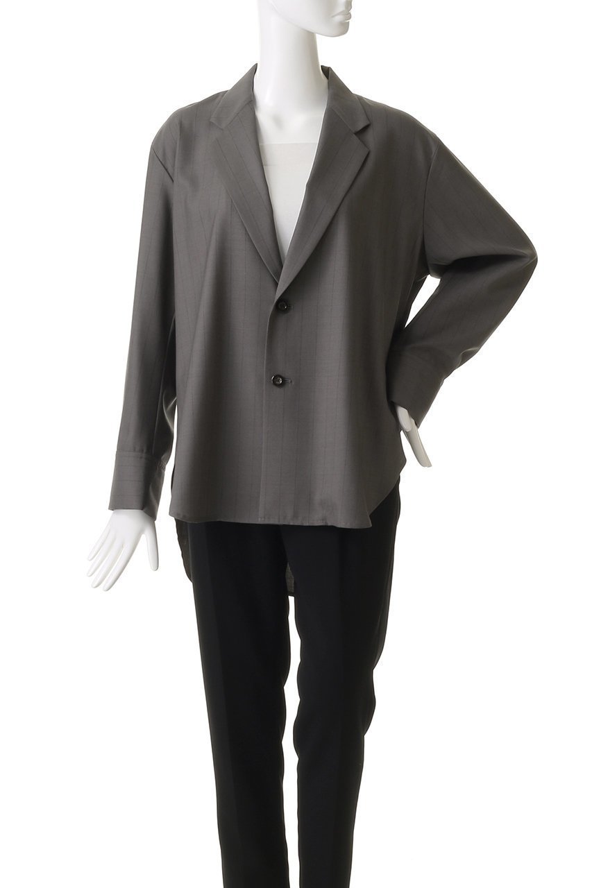 【ウジョー/Ujoh】のテーラード カラーシャツ 人気、トレンドファッション・服の通販 founy(ファニー) 　ファッション　Fashion　レディースファッション　Fashion for Women　トップス・カットソー　Cut & Sew Tops　シャツ・ブラウス・オフィスカジュアル　Elegant Blouses & Button-Ups　おすすめ　Recommended / Our Picks　スリーブ　Sleeve, Long Sleeve / Short Sleeve　テーラード　Tailored, Tailored Fit　ドレープ　Drape, Draping Fabric　ロング　Long, Long-Length　エレガント 上品　Elegant　other-2|ID: prp329100004430182 ipo3291000000032856214