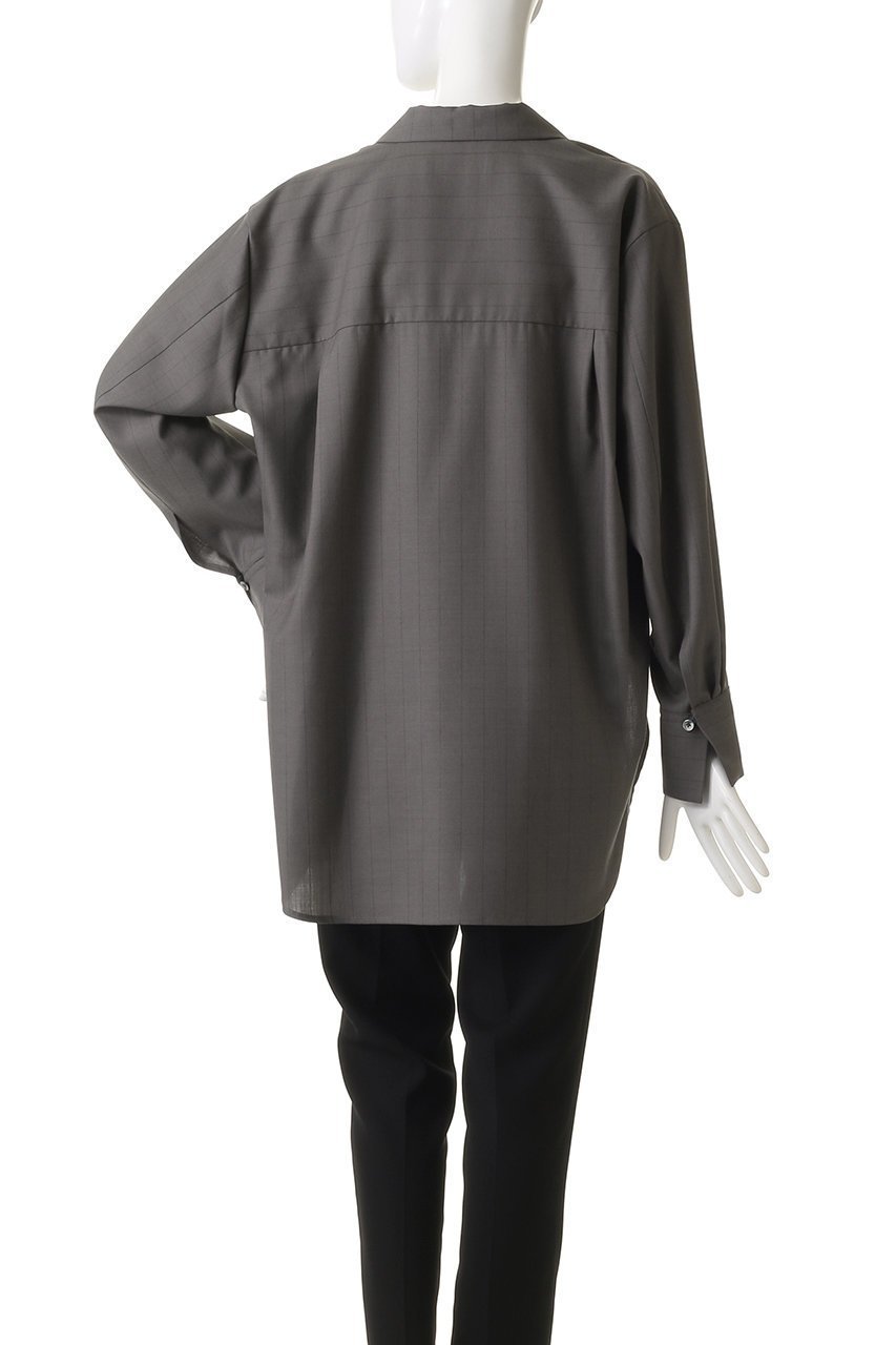 【ウジョー/Ujoh】のテーラード カラーシャツ 人気、トレンドファッション・服の通販 founy(ファニー) 　ファッション　Fashion　レディースファッション　Fashion for Women　トップス・カットソー　Cut & Sew Tops　シャツ・ブラウス・オフィスカジュアル　Elegant Blouses & Button-Ups　おすすめ　Recommended / Our Picks　スリーブ　Sleeve, Long Sleeve / Short Sleeve　テーラード　Tailored, Tailored Fit　ドレープ　Drape, Draping Fabric　ロング　Long, Long-Length　エレガント 上品　Elegant　other-4|ID: prp329100004430182 ipo3291000000032856223