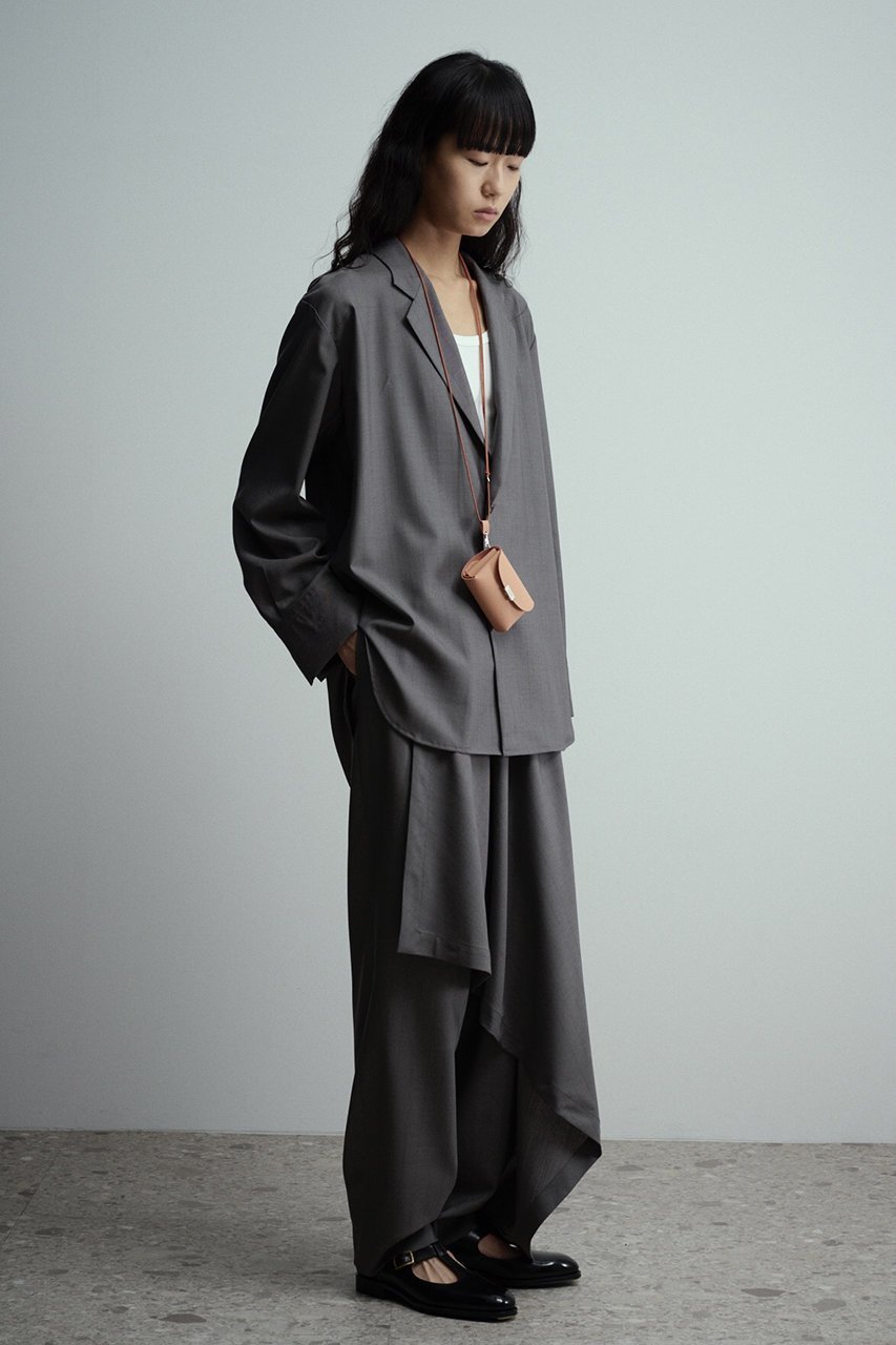 【ウジョー/Ujoh】のテーラード カラーシャツ 人気、トレンドファッション・服の通販 founy(ファニー) 　ファッション　Fashion　レディースファッション　Fashion for Women　トップス・カットソー　Cut & Sew Tops　シャツ・ブラウス・オフィスカジュアル　Elegant Blouses & Button-Ups　おすすめ　Recommended / Our Picks　スリーブ　Sleeve, Long Sleeve / Short Sleeve　テーラード　Tailored, Tailored Fit　ドレープ　Drape, Draping Fabric　ロング　Long, Long-Length　エレガント 上品　Elegant　other-6|ID: prp329100004430182 ipo3291000000032856233