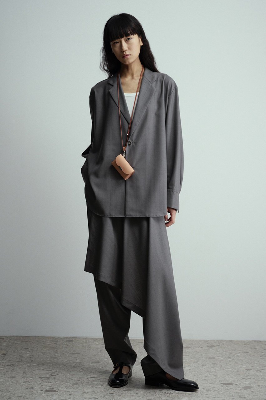 【ウジョー/Ujoh】のテーラード カラーシャツ 人気、トレンドファッション・服の通販 founy(ファニー) 　ファッション　Fashion　レディースファッション　Fashion for Women　トップス・カットソー　Cut & Sew Tops　シャツ・ブラウス・オフィスカジュアル　Elegant Blouses & Button-Ups　おすすめ　Recommended / Our Picks　スリーブ　Sleeve, Long Sleeve / Short Sleeve　テーラード　Tailored, Tailored Fit　ドレープ　Drape, Draping Fabric　ロング　Long, Long-Length　エレガント 上品　Elegant　other-8|ID: prp329100004430182 ipo3291000000032856245