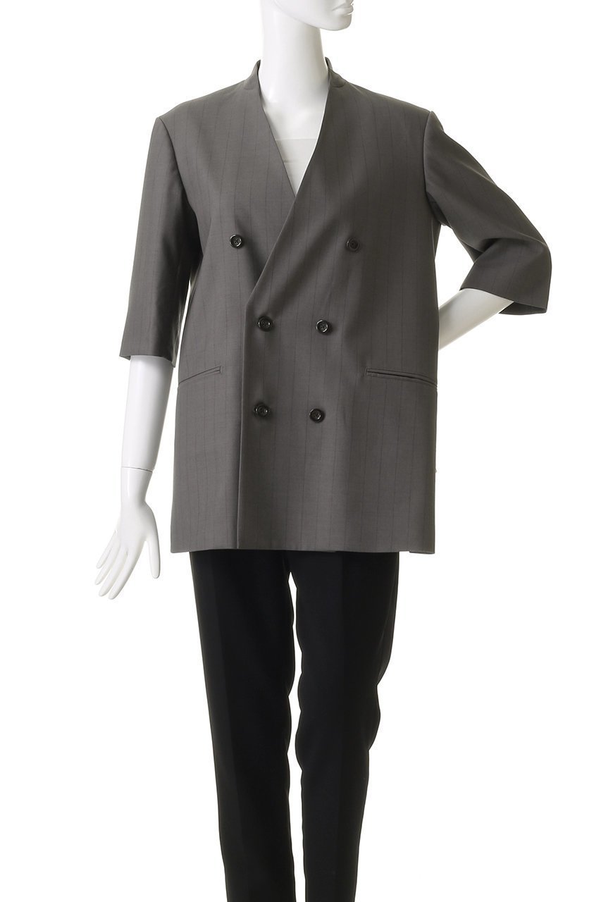 【ウジョー/Ujoh】の6ボタン ダブルハーフスリーブ ジャケット 人気、トレンドファッション・服の通販 founy(ファニー) 　ファッション　Fashion　レディースファッション　Fashion for Women　アウター　Coat / Outerwear Collection　レディースジャケット・軽アウター　Jackets　ジャケット　Jacket, Outerwear　センター　Center, Center Line　バランス　Balance, Style Balance　マニッシュ　Mannish, Boyish　モダン　Modern, Contemporary　エレガント 上品　Elegant　other-2|ID: prp329100004430183 ipo3291000000032960049
