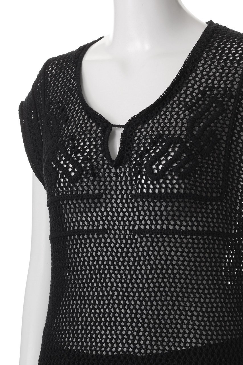 【エリオポール/heliopole】の【uca】MESH×EMBROIDAERY ニット 人気、トレンドファッション・服の通販 founy(ファニー) 　ファッション　Fashion　レディースファッション　Fashion for Women　トップス・カットソー　Cut & Sew Tops　ニット　Knit Tops & Sweaters　カジュアルプルオーバー・ニットトップス　Pullovers & Knit Tops / Casual Pullovers　インナー　Innerwear　デニム　Denim, Jeans Material　フェミニン　Feminine, Girly　メッシュ　Mesh, Net Fabric　透かし　Cut-Out, Lacework　other-5|ID: prp329100004430198 ipo3291000000032941638