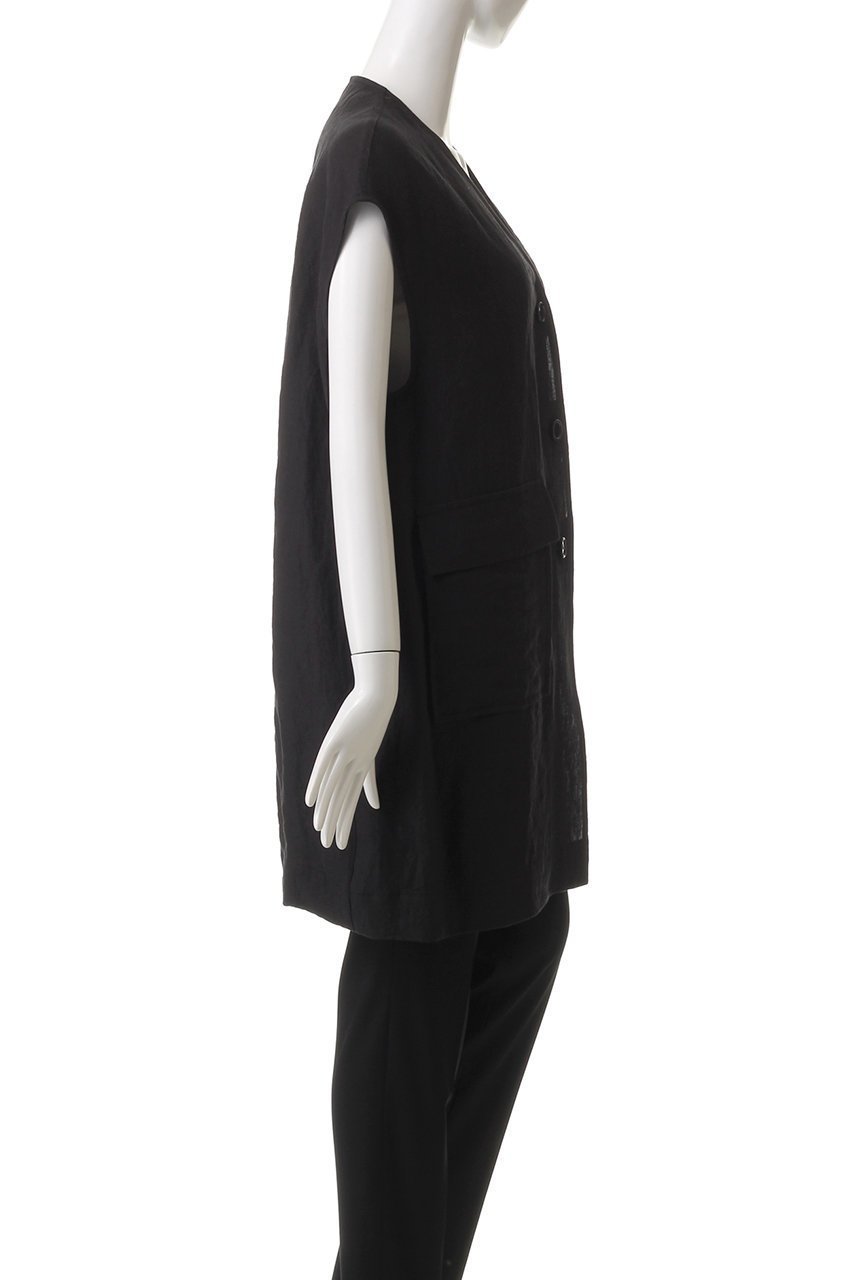 【エリオポール/heliopole】のDUNGAREES リネンロングジレ 人気、トレンドファッション・服の通販 founy(ファニー) 　ファッション　Fashion　レディースファッション　Fashion for Women　アウター　Coat / Outerwear Collection　レディースジャケット・軽アウター　Jackets　おすすめ　Recommended / Our Picks　シンプル　Simple, Minimal　ジャケット　Jacket, Outerwear　フロント　Front, Front Design　ベスト　Vest, Waistcoat　ポケット　Pocket, Pocket Detail　リネン　Linen, Linen Fabric　夏　Summer　春　Spring　S/S・春夏　SS, Spring/Summer, Warm Season　other-3|ID: prp329100004430200 ipo3291000000032960002