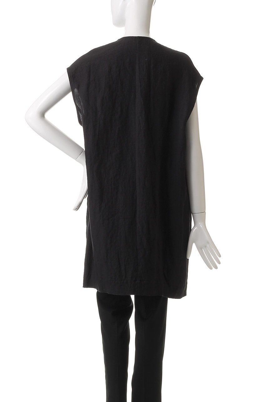 【エリオポール/heliopole】のDUNGAREES リネンロングジレ 人気、トレンドファッション・服の通販 founy(ファニー) 　ファッション　Fashion　レディースファッション　Fashion for Women　アウター　Coat / Outerwear Collection　レディースジャケット・軽アウター　Jackets　おすすめ　Recommended / Our Picks　シンプル　Simple, Minimal　ジャケット　Jacket, Outerwear　フロント　Front, Front Design　ベスト　Vest, Waistcoat　ポケット　Pocket, Pocket Detail　リネン　Linen, Linen Fabric　夏　Summer　春　Spring　S/S・春夏　SS, Spring/Summer, Warm Season　other-4|ID: prp329100004430200 ipo3291000000032960004