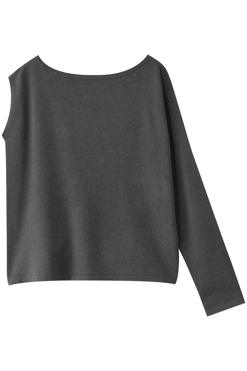 【エリオポール/heliopole】の【BRILL】シルクアシンメトリーニット インテリア・キッズ・メンズ・レディースファッション・服の通販 founy(ファニー) 　ファッション　Fashion　レディースファッション　Fashion for Women　トップス・カットソー　Cut & Sew Tops　ニット　Knit Tops & Sweaters　カジュアルプルオーバー・ニットトップス　Pullovers & Knit Tops / Casual Pullovers　なめらか　Smooth, Silky Texture　シルク　Silk, 100% Silk　シンプル　Simple, Minimal　スタイリッシュ　Stylish, Fashionable　ヘムライン　Hemline, Bottom Cut　グレー|ID: prp329100004430202 ipo3291000000032941656