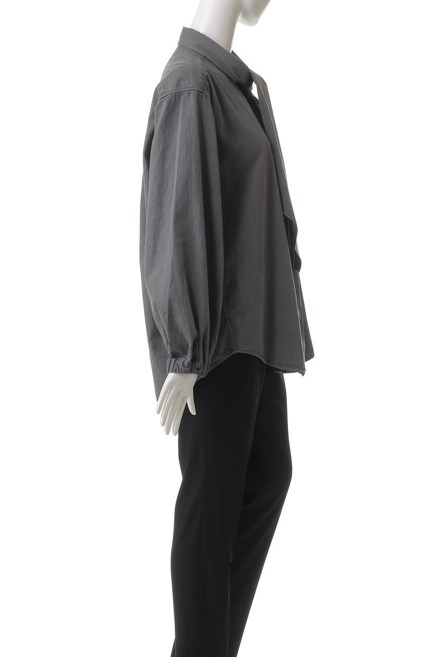 【エリオポール/heliopole】の【BRILL】6OZ ボウタイシャツ 人気、トレンドファッション・服の通販 founy(ファニー) 　ファッション　Fashion　レディースファッション　Fashion for Women　トップス・カットソー　Cut & Sew Tops　シャツ・ブラウス・オフィスカジュアル　Elegant Blouses & Button-Ups　スリーブ　Sleeve, Long Sleeve / Short Sleeve　デニム　Denim, Jeans Material　ロング　Long, Long-Length　エレガント 上品　Elegant　other-3|ID: prp329100004430203 ipo3291000000032847936