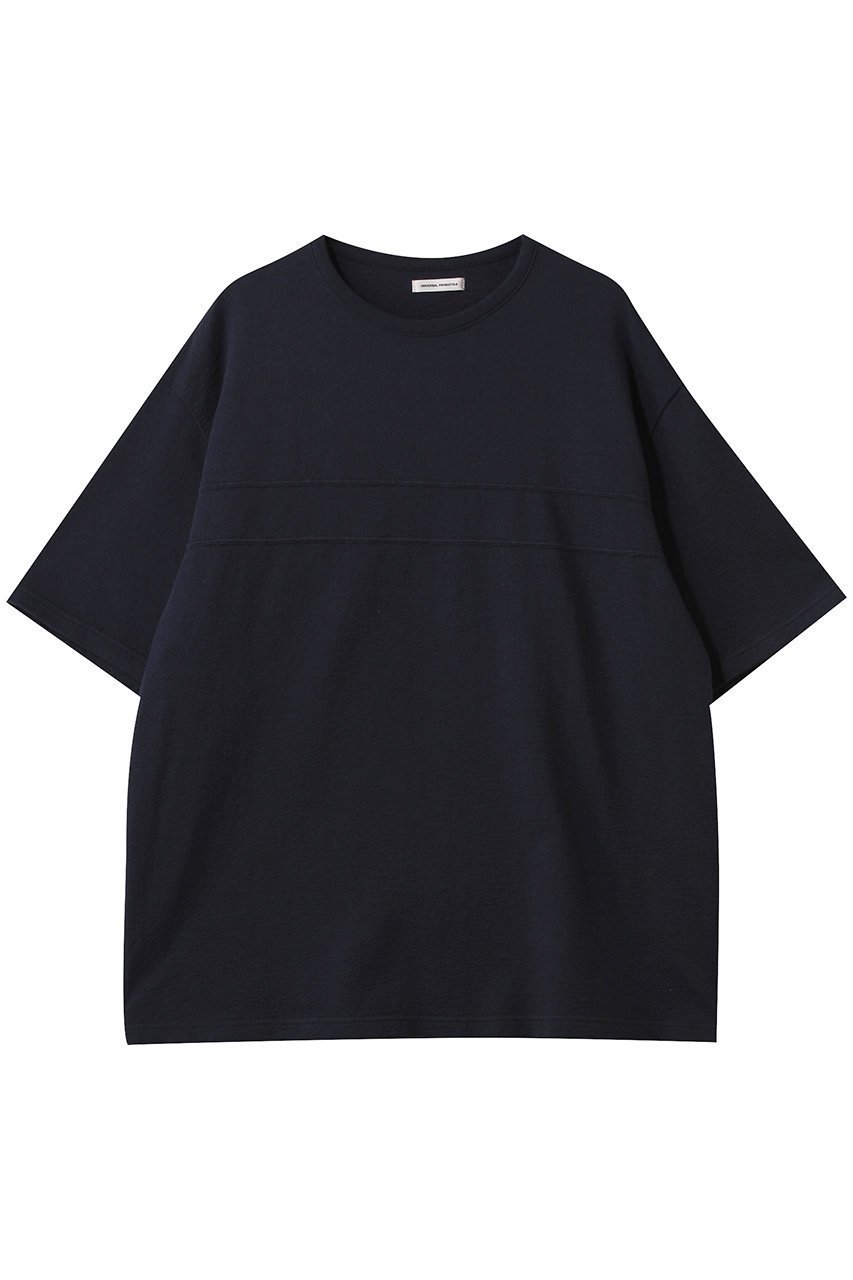 【ユニバーサルプロダクツ/UNIVERSAL PRODUCTS / MEN】の【MEN】CREPE WEAVE S/S PANEL T-SHITRS/Tシャツ インテリア・キッズ・メンズ・レディースファッション・服の通販 founy(ファニー) 　ファッション　Fashion　メンズファッション　Fashion for Men　トップス・カットソー　Cut & Sew Tops　メンズシャツ　Shirts　ショート　Short, Short Length　スリーブ　Sleeve, Long Sleeve / Short Sleeve　ハーフ　Half, Half-Length　フロント　Front, Front Design　夏　Summer　定番　Standard, Basic Item　春　Spring　S/S・春夏　SS, Spring/Summer, Warm Season　NAVY|ID: prp329100004430221 ipo3291000000032866376