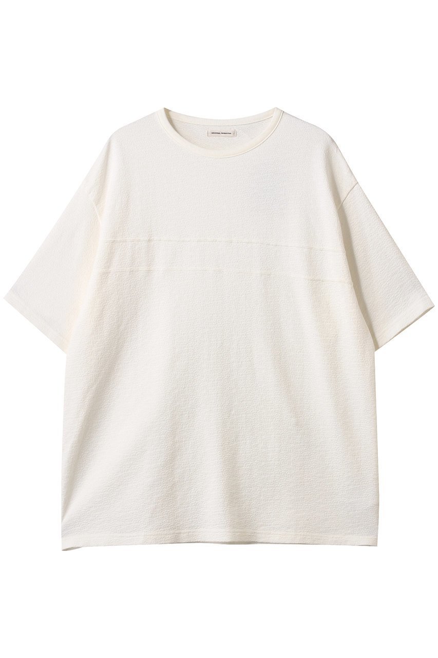【ユニバーサルプロダクツ/UNIVERSAL PRODUCTS / MEN】の【MEN】CREPE WEAVE S/S PANEL T-SHITRS/Tシャツ インテリア・キッズ・メンズ・レディースファッション・服の通販 founy(ファニー) 　ファッション　Fashion　メンズファッション　Fashion for Men　トップス・カットソー　Cut & Sew Tops　メンズシャツ　Shirts　ショート　Short, Short Length　スリーブ　Sleeve, Long Sleeve / Short Sleeve　ハーフ　Half, Half-Length　フロント　Front, Front Design　夏　Summer　定番　Standard, Basic Item　春　Spring　S/S・春夏　SS, Spring/Summer, Warm Season　IVORY|ID: prp329100004430221 ipo3291000000035551111