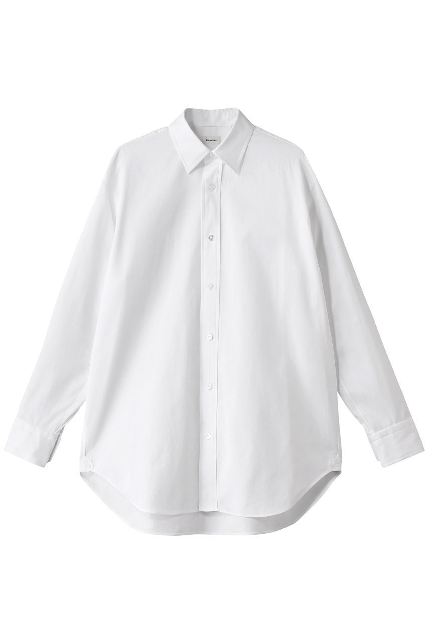 【ブラミンク/BLAMINK】の【BLMK】コットンレギュラーシャツ インテリア・キッズ・メンズ・レディースファッション・服の通販 founy(ファニー) 　ファッション　Fashion　レディースファッション　WOMEN　トップス・カットソー　Tops/Tshirt　シャツ/ブラウス　Shirts/Blouses　スリーブ　Sleeve　ベーシック　Basic　ロング　Long　エレガント 上品　Elegant　定番　Standard　羽織　Haori　ホワイト|ID: prp329100004430235 ipo3291000000030939312
