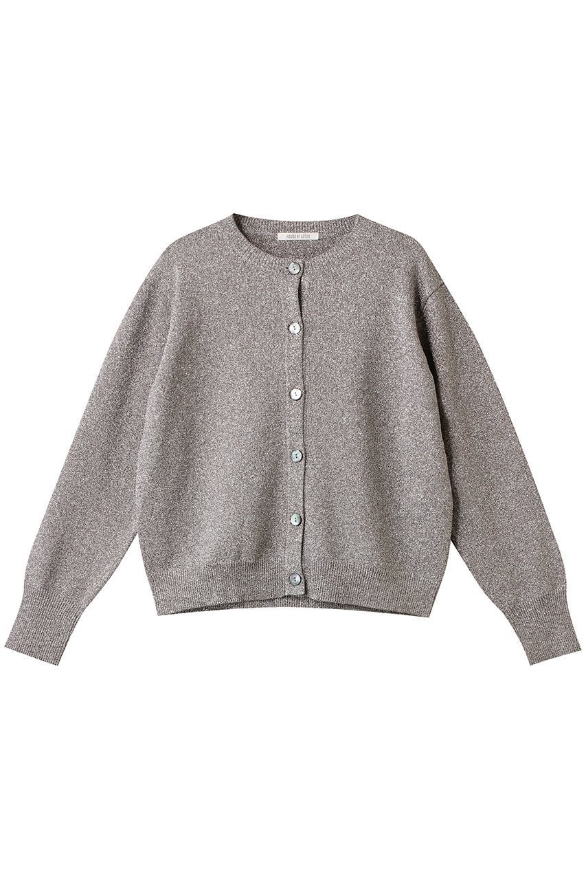【ハウス オブ ロータス/HOUSE OF LOTUS】のラメクルーカーディガン インテリア・キッズ・メンズ・レディースファッション・服の通販 founy(ファニー) 　ファッション　Fashion　レディースファッション　Fashion for Women　トップス・カットソー　Cut & Sew Tops　ニット　Knit Tops & Sweaters　カーディガン・羽織り　Layered Style Cardigans　カーディガン　Cardigan, Knitwear　羽織　Haori, Light Jacket　ブラウン系|ID: prp329100004430236 ipo3291000000032941506