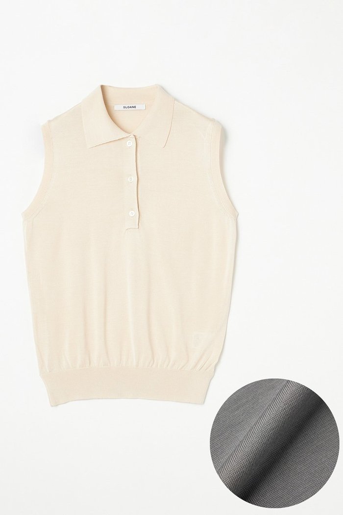 【スローン/SLOANE】の18G天竺 シルク ワイドフィットノースリーブポロ インテリア・キッズ・メンズ・レディースファッション・服の通販 founy(ファニー) https://founy.com/ ファッション Fashion レディースファッション WOMEN トップス・カットソー Tops/Tshirt ニット Knit Tops キャミソール / ノースリーブ No Sleeves プルオーバー Pullover なめらか Smooth インナー Inner シルク Silk ジャケット Jacket ノースリーブ No Sleeve ラグジュアリー Luxury エレガント 上品 Elegant NEW・新作・新着・新入荷 New Arrivals |ID: prp329100004430240 ipo3291000000030939337