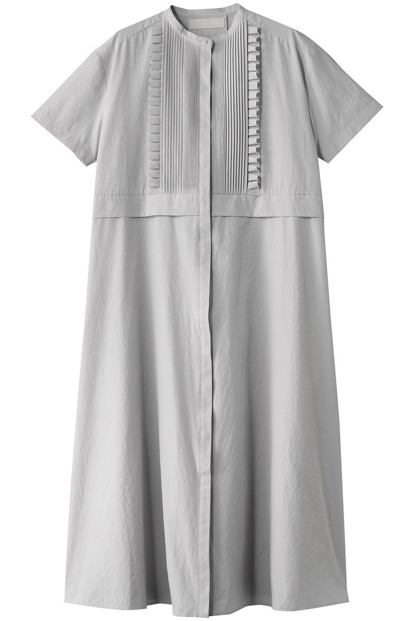 【マリリンムーン/MARILYN MOON】のタックフリルフレアハーフスリーブシャツワンピース 人気、トレンドファッション・服の通販 founy(ファニー) 　ファッション　Fashion　レディースファッション　Fashion for Women　ワンピース　Dresses　シャツワンピース / 1枚で着映えコーデ　Shirt Dresses　チュニック　Tunic Tops & Dresses　チュニック　Tunic, Long Top　フリル　Frill, Ruffle　ロング　Long, Long-Length　人気　Popular, Best Seller　半袖　Short Sleeve, Half Sleeve　 other-1|ID: prp329100004430241 ipo3291000000035793006