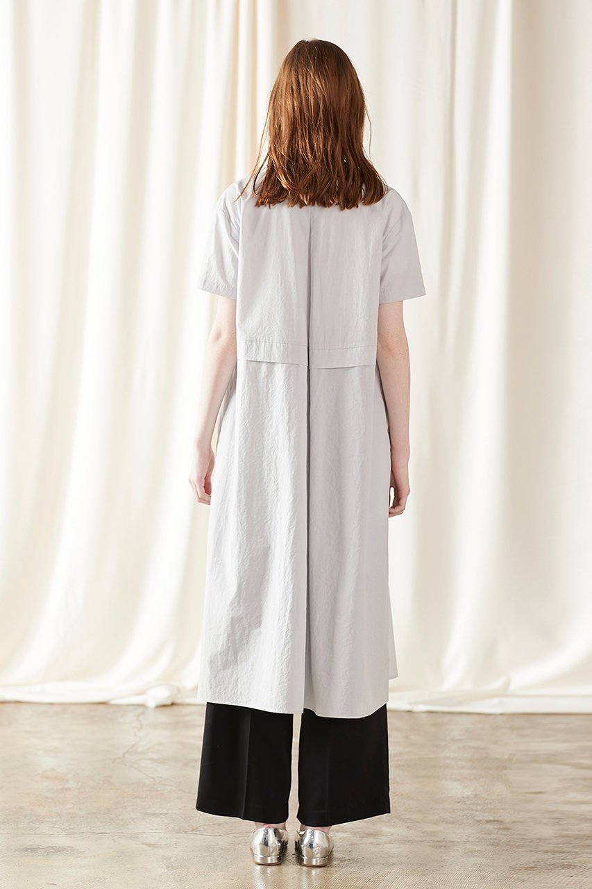 【マリリンムーン/MARILYN MOON】のタックフリルフレアハーフスリーブシャツワンピース 人気、トレンドファッション・服の通販 founy(ファニー) 　ファッション　Fashion　レディースファッション　Fashion for Women　ワンピース　Dresses　シャツワンピース / 1枚で着映えコーデ　Shirt Dresses　チュニック　Tunic Tops & Dresses　チュニック　Tunic, Long Top　フリル　Frill, Ruffle　ロング　Long, Long-Length　人気　Popular, Best Seller　半袖　Short Sleeve, Half Sleeve　other-7|ID: prp329100004430241 ipo3291000000035793016