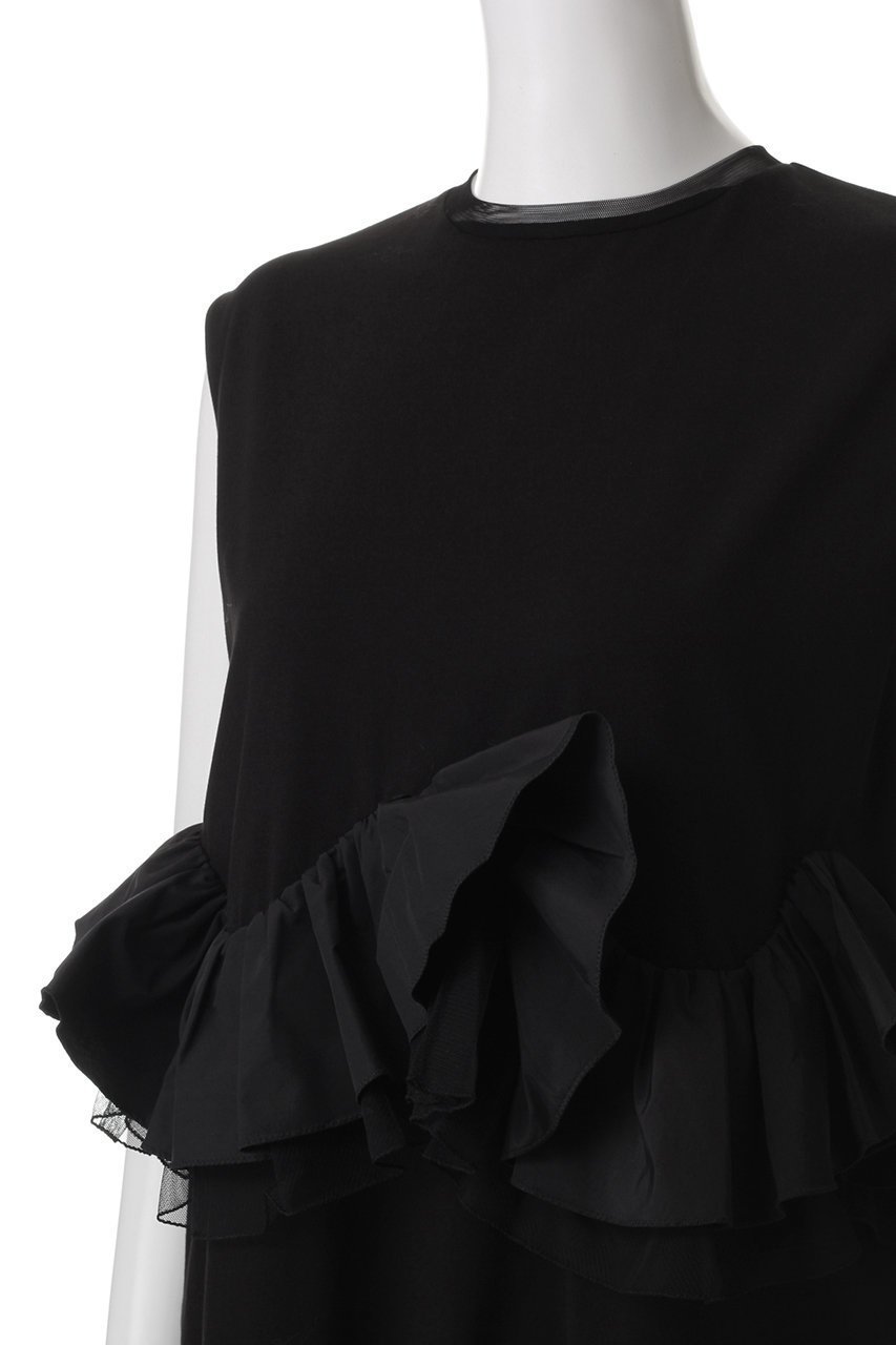 【マリリンムーン/MARILYN MOON】のタフタスパイラルラッフルスリーブドレス 人気、トレンドファッション・服の通販 founy(ファニー) 　ファッション　Fashion　レディースファッション　Fashion for Women　ワンピース　Dresses　フォーマル・パーティードレス・結婚式用ドレス　Elegant & Casual Dresses　チュニック　Tunic Tops & Dresses　サンダル　Sandals, Summer Shoes　スニーカー　Sneakers, Trainers　タフタ　Taffeta, Structured Fabric　チュニック　Tunic, Long Top　チュール　Tulip, Tulip Motif　ドレス　Dress, One-Piece　ラッフル　Ruffle, Frill　リゾート　Resort, Vacation Style　ロング　Long, Long-Length　エレガント 上品　Elegant　夏　Summer　other-5|ID: prp329100004430242 ipo3291000000032864485