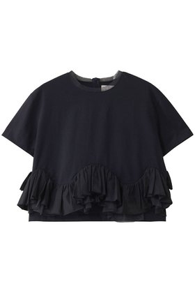 【マリリンムーン/MARILYN MOON】 タフタスパイラルラッフルハーフスリーブトップ人気、トレンドファッション・服の通販 founy(ファニー) ファッション Fashion レディースファッション Fashion for Women トップス・カットソー Cut & Sew Tops シャツ・ブラウス・オフィスカジュアル Elegant Blouses & Button-Ups ロングTシャツ・Tシャツ Longline T-Shirts & Tees カットソー・ベーシックTシャツ Cut-and-Sewn Tops / Stretch Tees & Basics カットソー Cut and Sewn Top クロップド Cropped, Short Length サンダル Sandals, Summer Shoes シアー Sheer, See-Through ショート Short, Short Length スニーカー Sneakers, Trainers スリーブ Sleeve, Long Sleeve / Short Sleeve タフタ Taffeta, Structured Fabric チュール Tulip, Tulip Motif ラッフル Ruffle, Frill リゾート Resort, Vacation Style ワイド Wide, Wide Fit ビジネス 仕事 通勤 Business / Work / Commuting 夏 Summer |ID:prp329100004430243