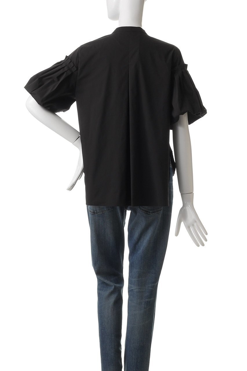 【マリリンムーン/MARILYN MOON】のフリンジビーズモチーフハーフスリーブブラウス 人気、トレンドファッション・服の通販 founy(ファニー) 　ファッション　Fashion　レディースファッション　Fashion for Women　トップス・カットソー　Cut & Sew Tops　シャツ・ブラウス・オフィスカジュアル　Elegant Blouses & Button-Ups　ショート　Short, Short Length　ジャケット　Jacket, Outerwear　スパンコール　Sequins, Sequin Embellishment　スリーブ　Sleeve, Long Sleeve / Short Sleeve　デニム　Denim, Jeans Material　バルーン　Balloon, Balloon Silhouette　フリンジ　Fringe, Tassel　エレガント 上品　Elegant　ビジネス 仕事 通勤　Business / Work / Commuting　other-4|ID: prp329100004430244 ipo3291000000035739035