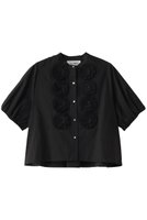 【マリリンムーン/MARILYN MOON】のドラマティックタックモチーフハーフスリーブブラウス 人気、トレンドファッション・服の通販 founy(ファニー) ファッション Fashion レディースファッション Fashion for Women トップス・カットソー Cut & Sew Tops シャツ・ブラウス・オフィスカジュアル Elegant Blouses & Button-Ups クロップド Cropped, Short Length シアー Sheer, See-Through ショート Short, Short Length ジャケット Jacket, Outerwear スリーブ Sleeve, Long Sleeve / Short Sleeve ダウン Down, Puffer チュール Tulip, Tulip Motif デニム Denim, Jeans Material バランス Balance, Style Balance バルーン Balloon, Balloon Silhouette フラワー Flower, Floral モチーフ Motif, Design Theme ビジネス 仕事 通勤 Business / Work / Commuting |ID:prp329100004430245