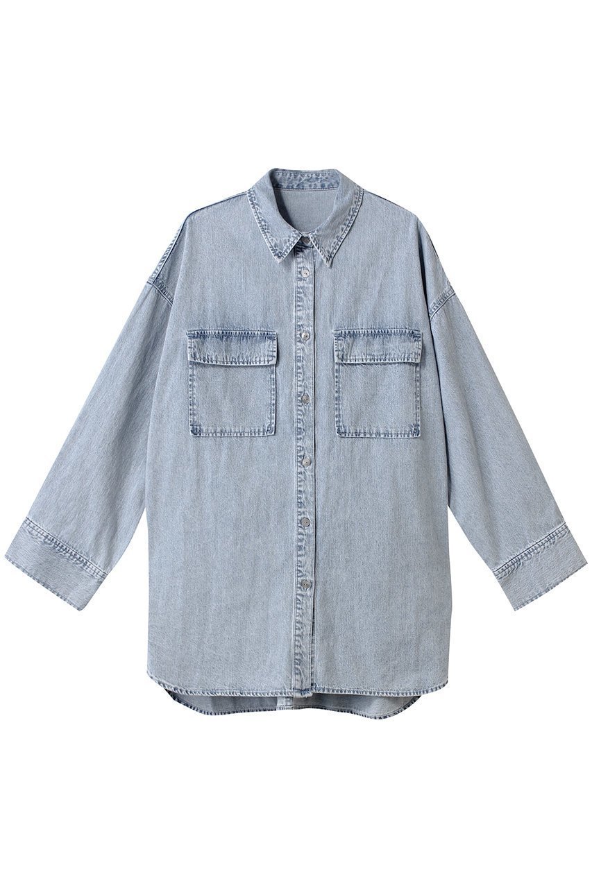 【ハー/HER.】のデニムシャツ 人気、トレンドファッション・服の通販 founy(ファニー) 　ファッション　Fashion　レディースファッション　Fashion for Women　トップス・カットソー　Cut & Sew Tops　シャツ・ブラウス・オフィスカジュアル　Elegant Blouses & Button-Ups　スリーブ　Sleeve, Long Sleeve / Short Sleeve　デニム　Denim, Jeans Material　ロング　Long, Long-Length　羽織　Haori, Light Jacket　 other-1|ID: prp329100004430247 ipo3291000000035822617