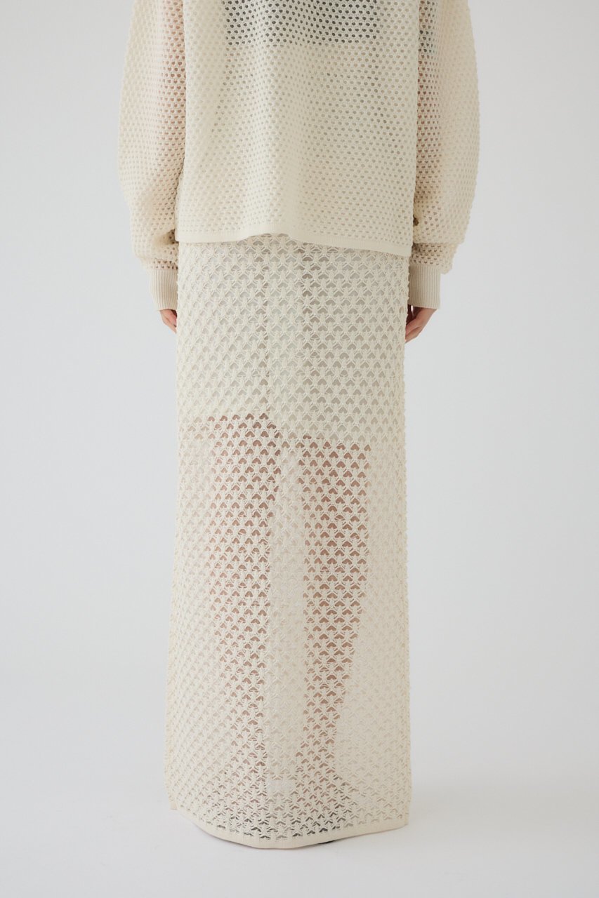 【リムアーク/RIM.ARK】のLace knit SK/スカート 人気、トレンドファッション・服の通販 founy(ファニー) 　ファッション　Fashion　レディースファッション　Fashion for Women　スカート　Skirts　ロングスカート　Long Skirts / Maxi & Midi Skirts　おすすめ　Recommended / Our Picks　シンプル　Simple, Minimal　スマート　Smart, Elegant　セットアップ　Set-Up, Coordinated Outfit　フラット　Flat, Flat Shoes　マキシ　Maxi, Full Length　レース　Lace, Lace Fabric　ロング　Long, Long-Length　other-4|ID: prp329100004431450 ipo3291000000032808711